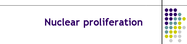 Nuclear proliferation